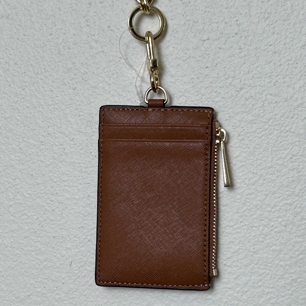 Tory Birch Robinson Lanyard Credit Card Case - Brown - New, never used